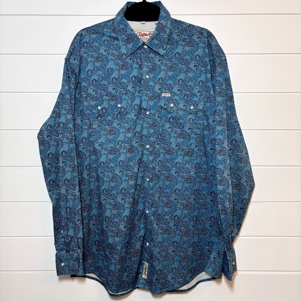 Rafter C Shirt Extra Large Pearl Snap Pro Flex 45 Performance Western Size XL‎